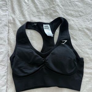 Gymshark Black Racerback Sports Bra with Molded Cups